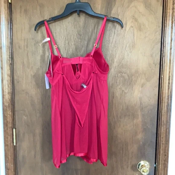 NWT baby doll nighty & panty with lace & metallic details size L - Picture 15 of 15